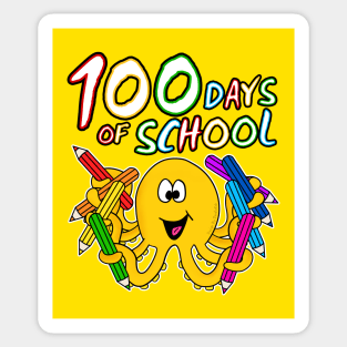 100 Days Of School Octopus Kindergarten 2022 Sticker